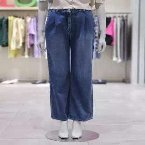 [베네통][베네통] 베네통 백 밴딩 핀턱 통일자 데님 바지 BADP50531 (P003772228)