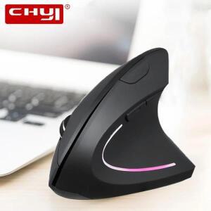 CHYI 인체공학적 수직 마우스 2.4G 무선 오른쪽/왼손잡이용 컴퓨터 게임용 6D USB 광 게이머 노트북 PC용