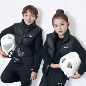 휠라 다운 패딩 조끼 베스트 점퍼 초등 남아 여아 어린이 아동 유아