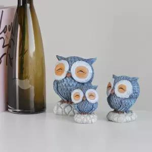 집들이선물 인테리어 거실 개업선물 부엉이 돈들어오는 빈티지 세트 소품 장식품 풍수 3p