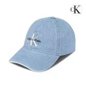 캘빈클라인 CK 모노그램 엠브로이더리 볼캡 남녀공용 야구 모자 데님 4G5007G-VHJ