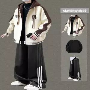 후드티 후드 맨투맨 티 풀오버 캐주얼 웨어 봄 가을 2026 봄/가을 남성 세트 트렌디한 쓰리피스 10대들 스