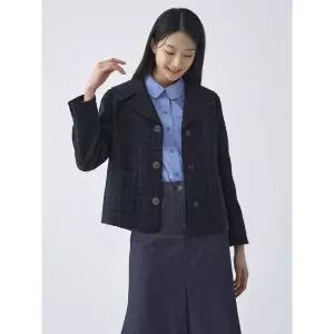 [지센]여성 트위드 빅카라 자켓 LFJKO294 DN_P418235287