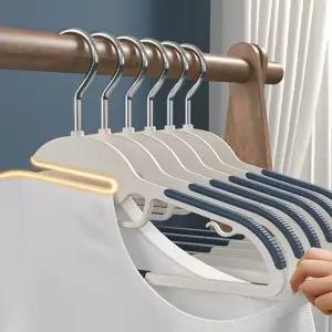 논슬립옷걸이 미끄럼방지 목늘어남방지 옷걸이 10p/옷장정리/티셔츠/옷보관/가정/공간활용/정장/의류/니트