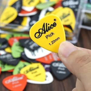 50개 기타 피크 0.58/0.71/0.81/0.96/1.2/1.5mm 플렉트럼 ABS  어쿠스틱 일렉트릭 베이스 우쿨렐레용