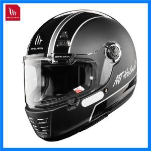 신상품 Mt 헬멧 자라마 모터사이클 레트로 풀페이스 스페인 바이저 듀얼 D-링 버클 매트 및 글로스 S-3XL