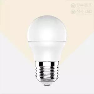 장수램프 LED 인지구 3W 전구색 E26 소형다마