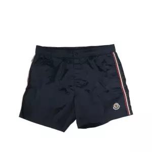 [몽클레르] 트리컬러 트리밍 남성 스윔 쇼츠 네이비 블루 146939932