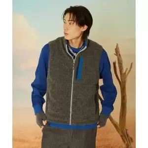 매장정품 빈폴 BEANPOLE MEN 플리스 리버서블 패딩 베스트 블루 (BC4X38NP2P) BC4X38NP2P 660402