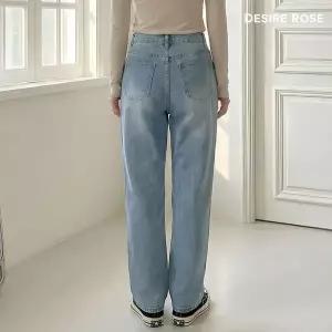 [디자이어로즈] 키작녀 루즈핏 연청 데님팬츠 청바지 (45328171A)