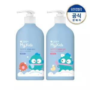 그린핑거 마이키즈 프레쉬 한교동 워시500ml+샴푸500ml