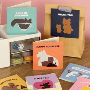 사무용품 기프트카드 프렌즈 미니카드 세트 대용량 편지지