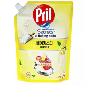 프릴 주방세제 베이킹소다 퓨어레몬 리필 1000ml