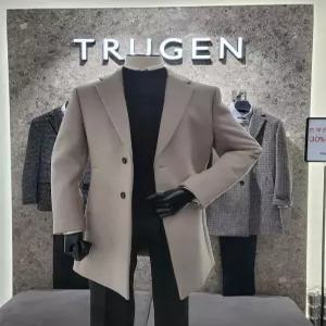 [트루젠][트루젠] (트루젠) FW 베이지 울혼방  싱글 체스터 코트 228813009051 (P003398134)