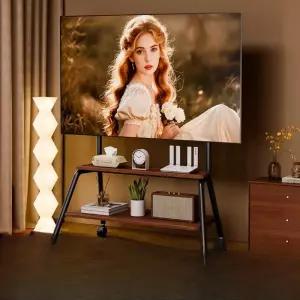 티비스탠드 이동식 받침대 tv거치대 50-75인치 대형 거실 펜션 침실