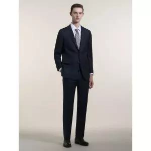 (갤럭시) [Prestige] 울 솔리드 레귤러핏 수트 세트 - 네이비 (GA6101P12R) PS00137618R
