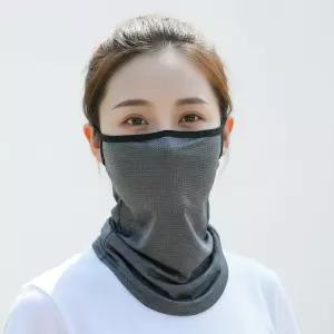 윈브리오 썸머 메쉬 귀걸이형 멀티 스카프 여름 쿨 넥워머 자외선차단(그레이)
