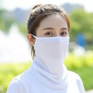 윈브리오 메쉬 귀걸이형 멀티 스카프 여름 쿨 넥워머 자외선차단(화이트)