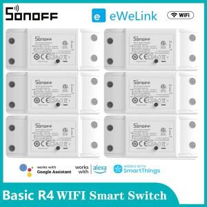 SONOFF Basic R4 WiFi DIY 차단기 스마트 스위치 리모컨 홈 eWeLink 앱 제어 Alexa Google Home 연동