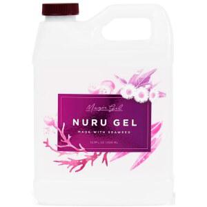 매직 젤 누루 마사지 테라피 젤 33.8 floz u2013 투명, 무향, 무첨가 맛 u2013 초미립, 무오염 마사지 젤, 해초 추출물 포함, 전신 글라이드 및 보습 스킨 u2013 미국산