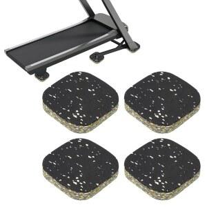 파티킬 러닝머신 매트 패드 4개, 4x4x0.8 고밀도 폼 방진 패드 방음 바닥 매트 운동 기구 매트 카펫 보호 소음 감소 홈 체육관, 화이트
