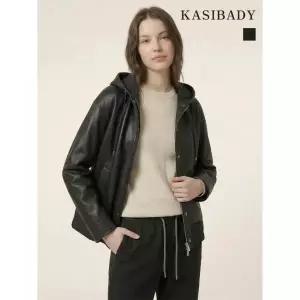 카시바디 양가죽 후드 믹스 점퍼1208357