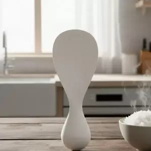 ( )오뚝이 주걱 밥주걱 화이트 세우는 주방 도구 실리콘 고양이 도자기 스탠딩 스탠드 조리