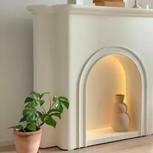 벽난로콘솔 미니 벽 인테리어 북유럽 감성 난로 조명