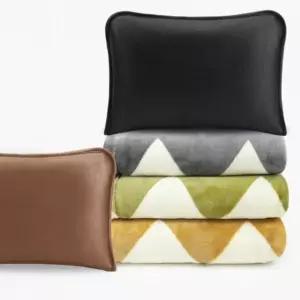 무릎담요 선물세트(담요+인조가죽쿠션파우치)