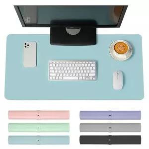 마우스 장패드 pu 가죽 방수 키보드 데스크매트 80x40 대형 마우드 양면