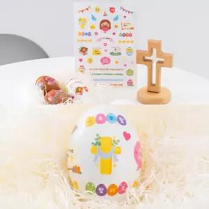 부활절 계란 데코 스티커 달걀 꾸미기 포장 주일학교 만들기 교회 기독교 용품