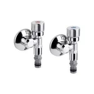 테온셀 두진바스 초슬림 세탁기 전용 수도꼭지 세탁수전 엘보타입 온냉수 세트 DF70SET, 1개