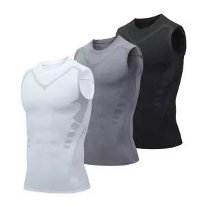 배색라인 쿨링 스포츠 민소매티 땀흡수 트레이닝복 운동복 남자짐웨어