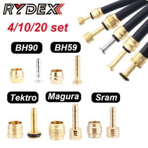 Shimano Sram mt5 Bh90 Mt200 M6100 유압 브레이크 올리브 파이프 커넥터 삽입 헤드 액세서리 용 RYDEX 자