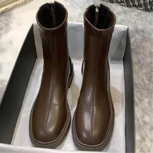 기모 가죽 부티 로우힐 여자신발 부츠 여성구두 buti