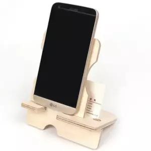 [이지커머스]자작나무 스마트폰 거치대 탁상용 조립식 나무거치대 핸드폰거치대 책상용거치대 폰거치대 탁