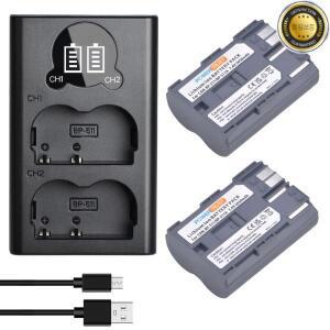 2650mAh BP-511 카메라 배터리 + Canon EOS 40D 300D 5D D60 G6 PowerShot G1 G2 G3 G5 용 LED 충전기