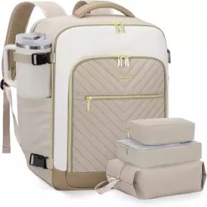 LOVEVOOK 여성용 대형 여행용 백팩 비행기용 백팩에 TSA 휴대용 40L 개인 물품 가방은 17인치 노트북에