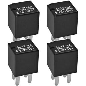 릴레이 5L3T-AA(4팩) u2013 12VDC 20A 4핀 자동차 오일 펌프, 포드 차량용 OEM 교체 시작