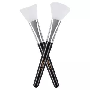 얼굴 진흙 점토 마스크 모델링 젤리 마스크용 실리콘 페이스 어플리케이터 브러시 2개