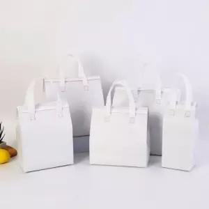 보온보냉가방 간이 소풍 은박 보온 보냉백 파우치 화이트