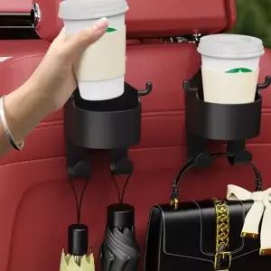 자동차 컵 홀더 거치대 음료 시트 차량용 컵 홀더 헤드레스트 뒷좌석 소지품 휴대폰 옷걸이 다용도 정리