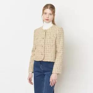 [케네스레이디](센텀시티점)[BYLYNN] 캔디체크 트위드 자켓 EWJKOK0200