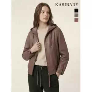 카시바디 후드 집업 양가죽 자켓
