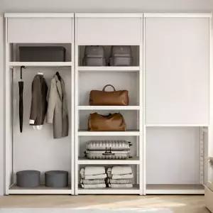 노엘리안 커튼행거수납장 드레스룸시스템행거선반 철제조립식옷장 튼튼한원룸옷걸이수납 옷 2단 404090