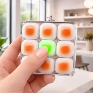 프리미엄 불빛빵 딸깍이 키링 9구 LED 키캡 키보드 클릭