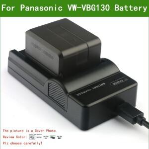 VW-VBG130 디지털 카메라 배터리/파나소닉 SDR H40 HDC TM200 충전기