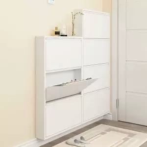 얇은 수납장 틈새 선반 슬림장 2단 좁은 화이트 거실 침대 10CM 슬림 공간 미