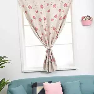 플라워 암막 커튼 작은 차단 인테리어 꽃무늬 커튼 침실 거실 사계절 무타공 설치 원룸 주방 간편 창문