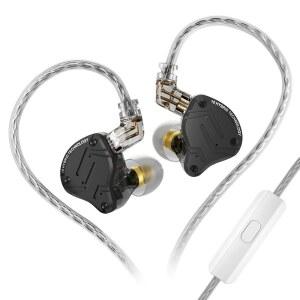 이어 모니터 헤드폰에 장착된 KZ ZS10 PRO X, 4BA+1DD 하이브리드 드라이버 IEM 이어폰, 하이파이 메탈 유선 게이밍 이어버드 업그레이드, 싱어 베이스 플레이어 드러머 기타리스트 뮤지션 DJ (마이크, 블랙 포함)